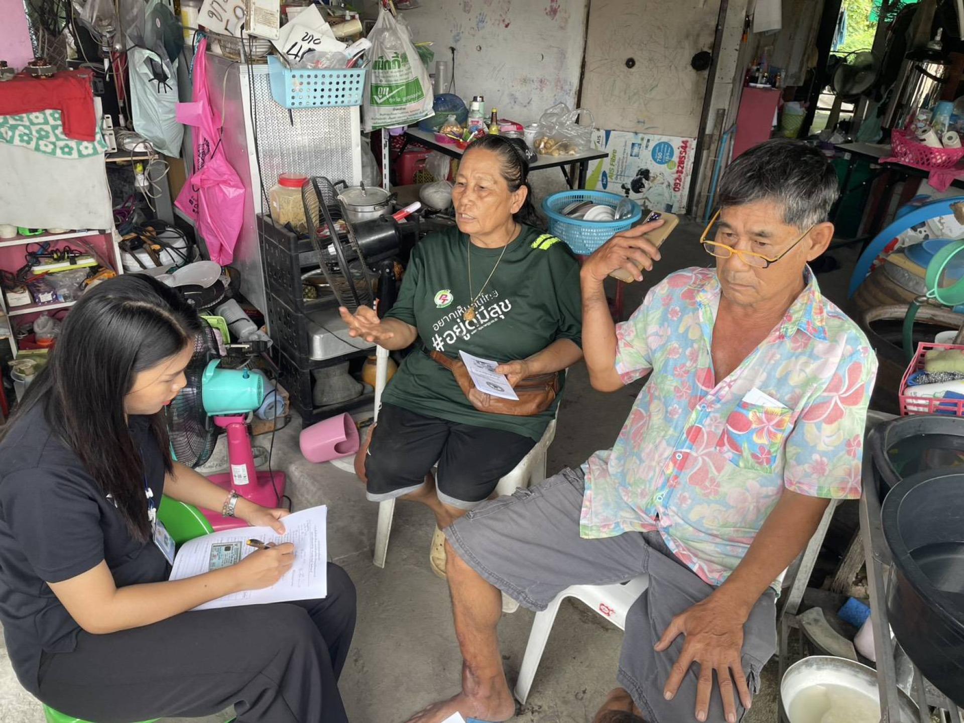 กองสวัสดิการสังคม ดำเนินการสำรวจและประเมินสภาพปัญหาและความต้องการของประชาชนในชุมชน (เขตพื้นที่ หมู่ 5)