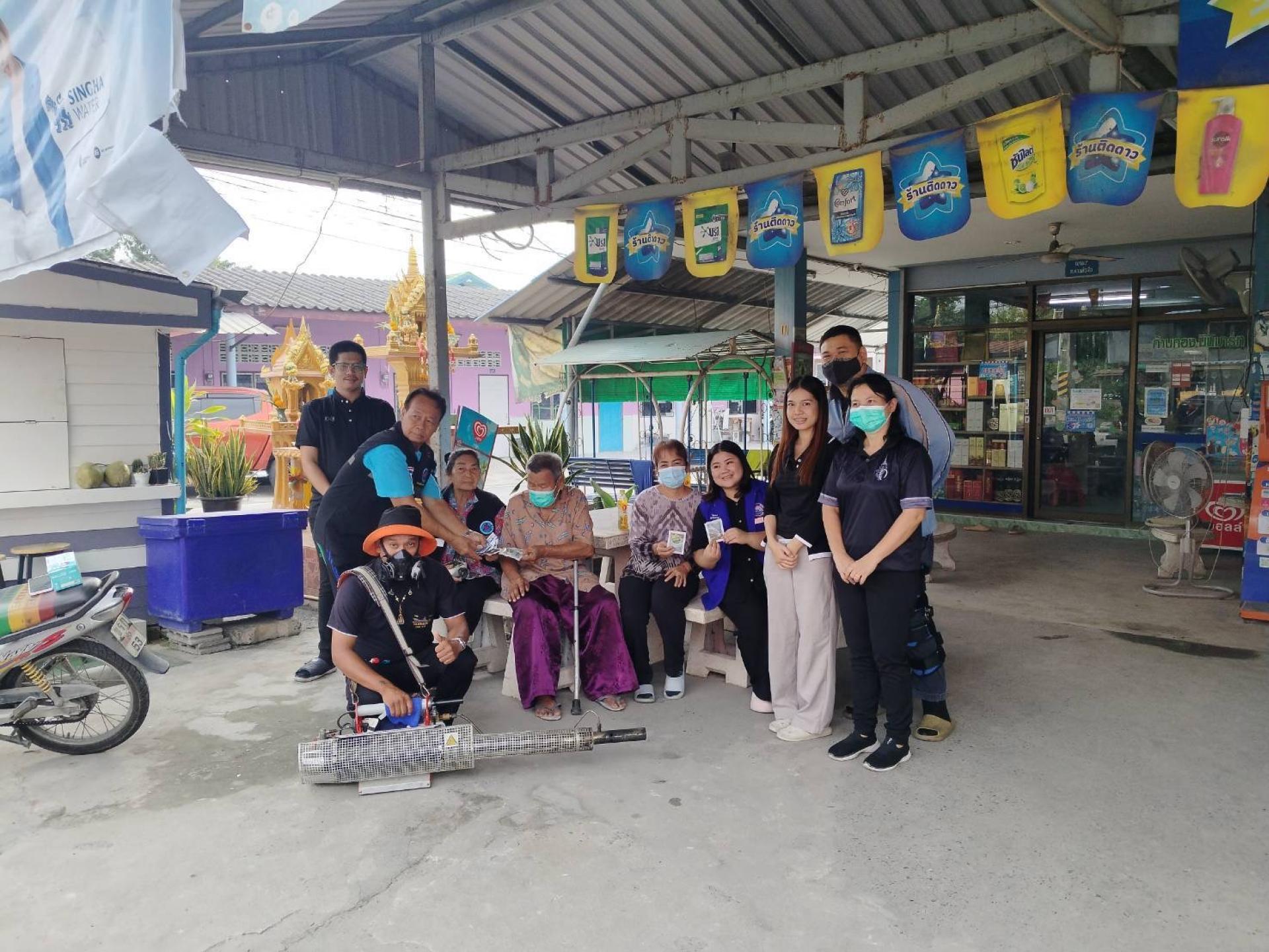 กองสาธารณสุขและสิ่งแวดล้อมร่วมกับรพ.สต.ดอนหัวฬ่อ และ อสม.ม.7 ลงพื้นที่ตามมาตรการ 3-3-1 