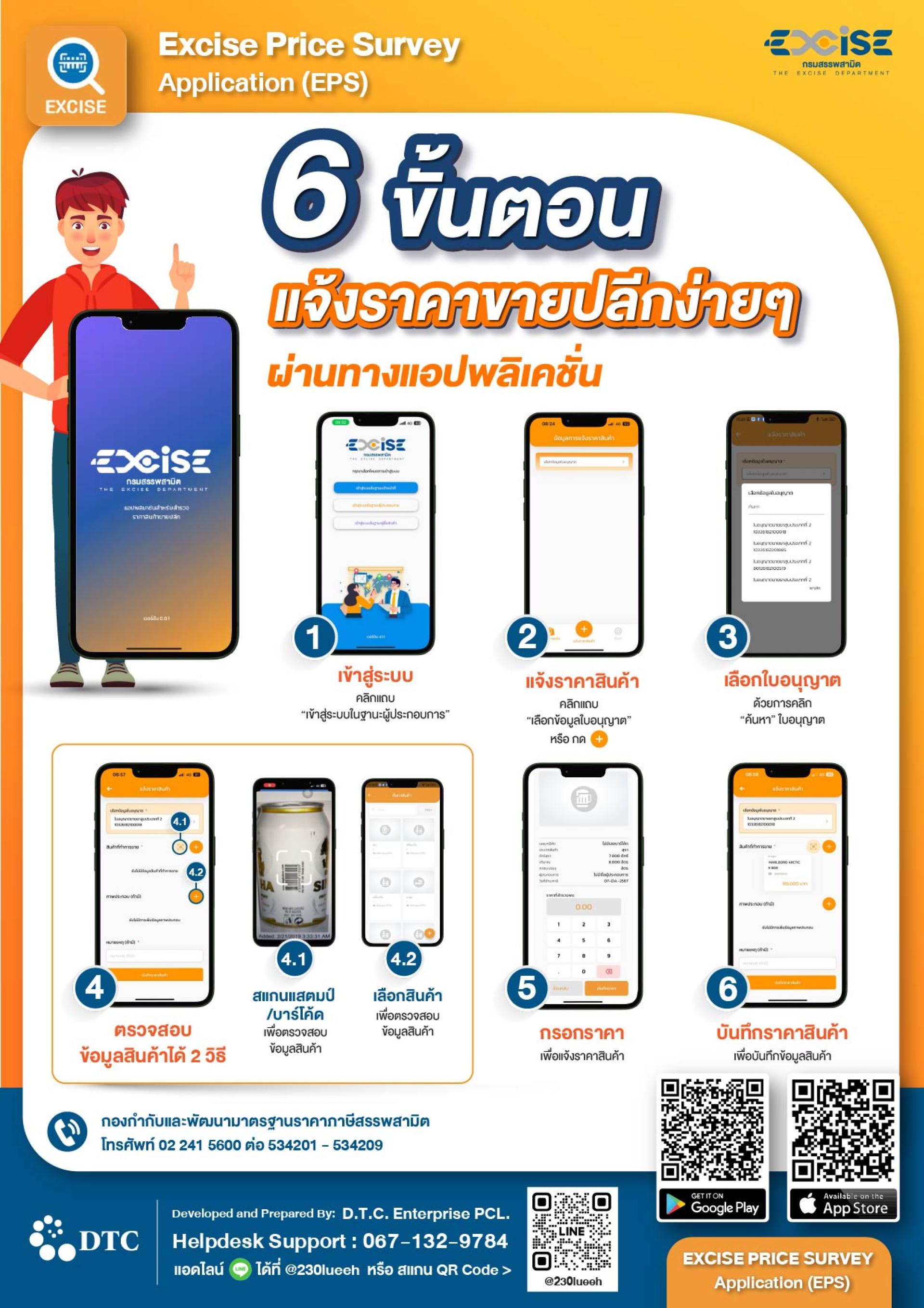 การแจ้งราคาขายปลีกสำหรับสินค้าสุราและยาสูบ ของผู้ได้รับใบอนุญาตขายสุราและยาสูบ